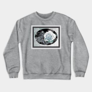 Blue-Gray Rose Crewneck Sweatshirt